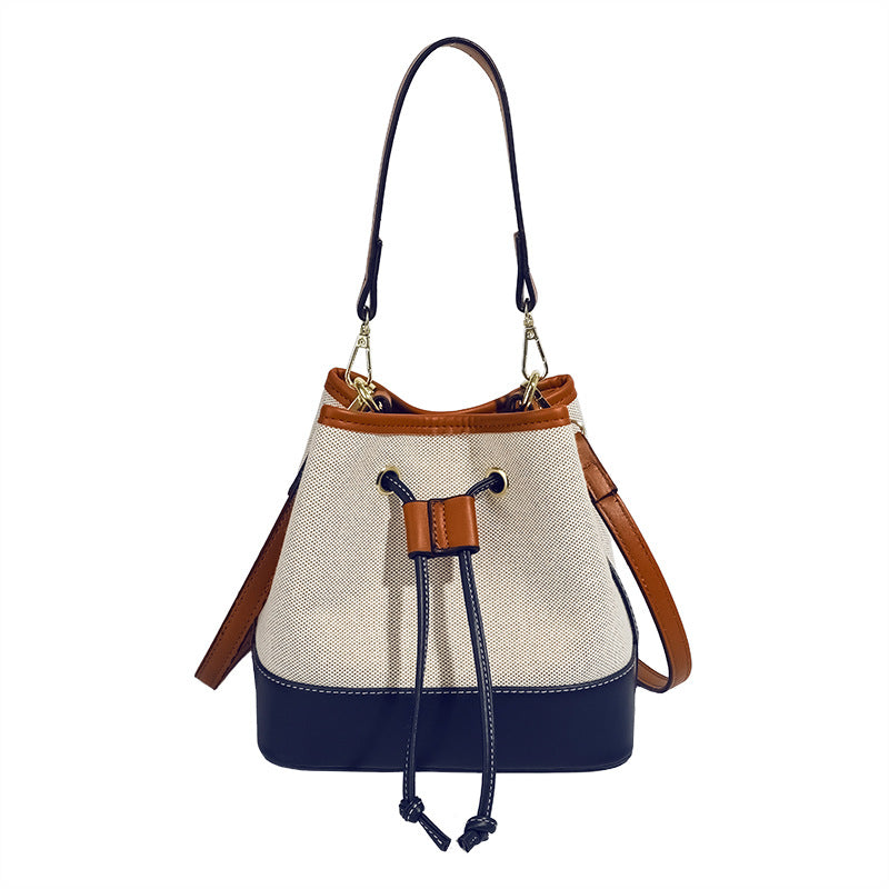 ELOAL Stylish Contrast Color Bucket Bag for Trendy Fashion Lovers
