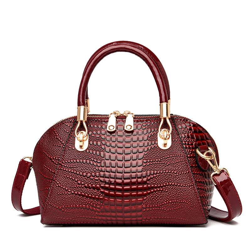 ELOAL Stylish Crocodile Pattern Handbag - Large Capacity Fashion Bag