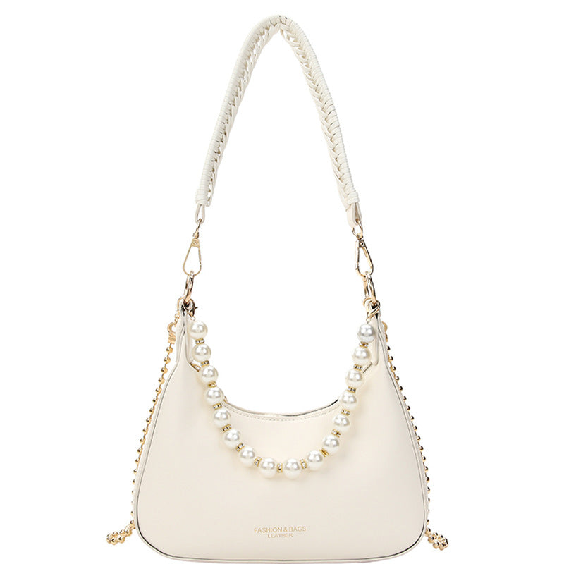 ELOAL Stylish Single Shoulder Diagonal Crossbody Bag with Chain Detail