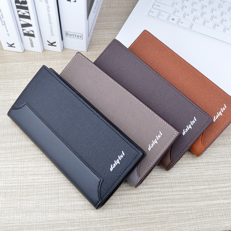 ELOAL Stylish Vertical Stitched Men's Wallet for Fashionable Look