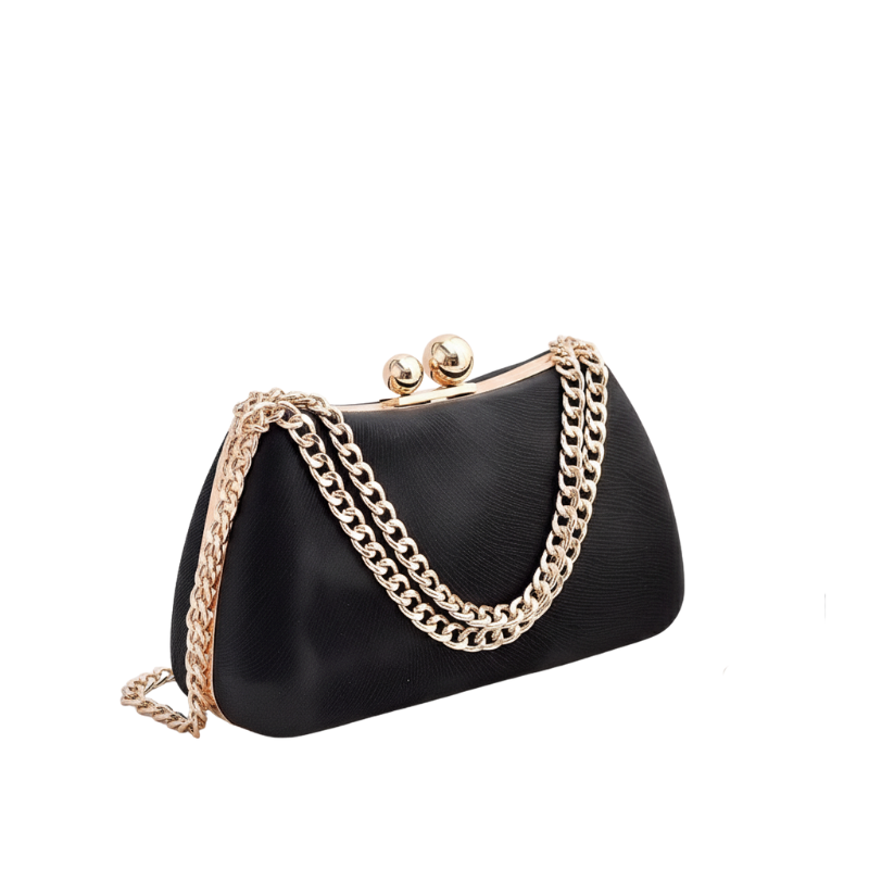 ELOAL Elegant Metal Frame Chain Clutch for Stylish Outings