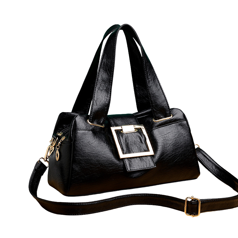 ELOAL Stylish Gilded Square Buckle Crossbody Bag