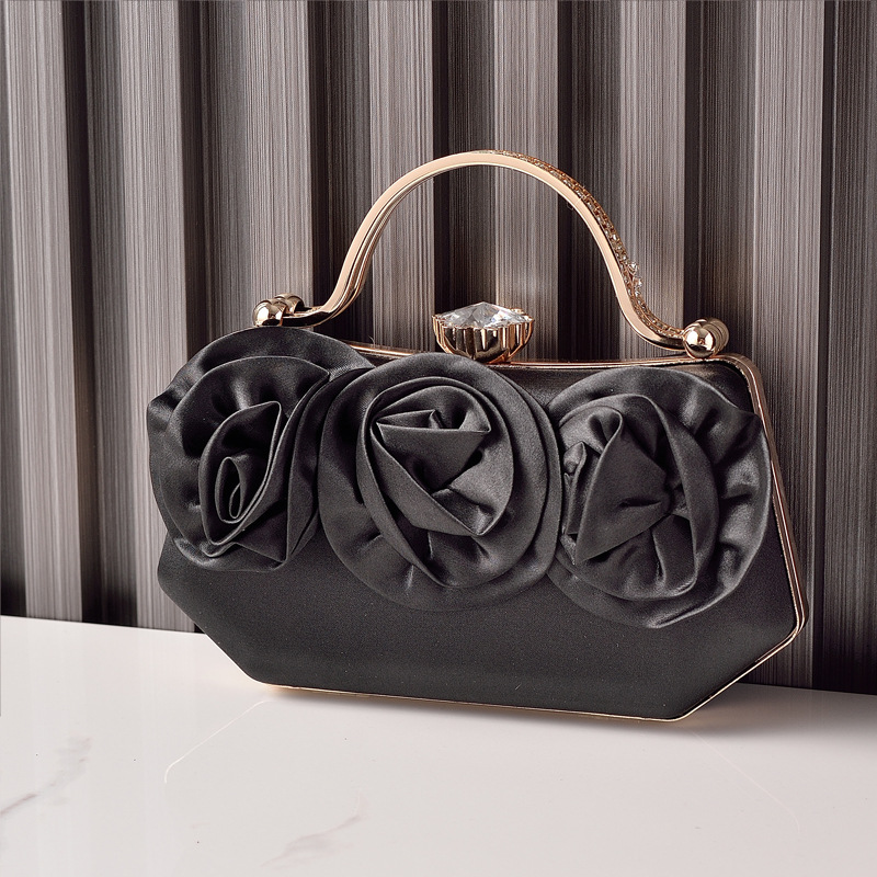 ELOAL Elegant Satin Top-Handle Clutch for Stylish Outings