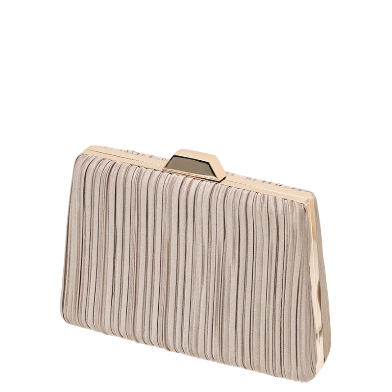 ELOAL Elegant Pleated Evening Clutch with Chain Strap