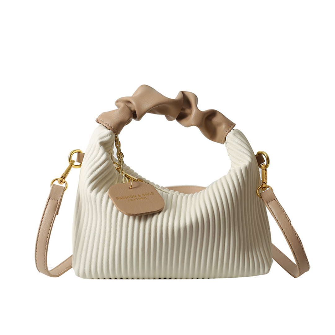 ELOAL Stylish Retro Pleated Small Square Crossbody Bag