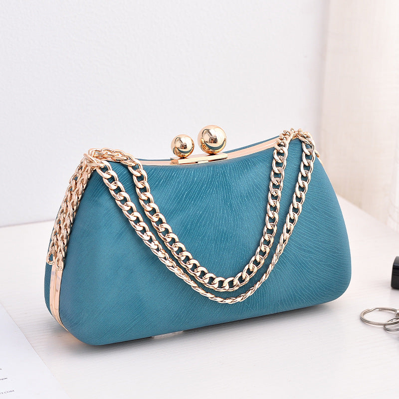 ELOAL Elegant Metal Frame Chain Clutch for Stylish Outings
