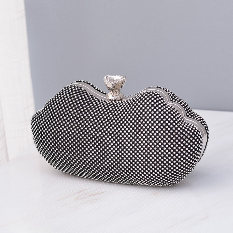 ELOAL Stylish Rhinestone Scallop Clutch Bag for Elegant Occasions