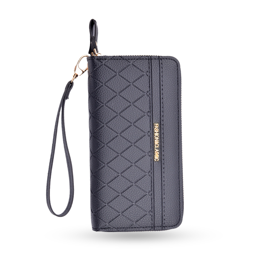 ELOAL Elegant Dual Zip Wallet for Stylish Organization