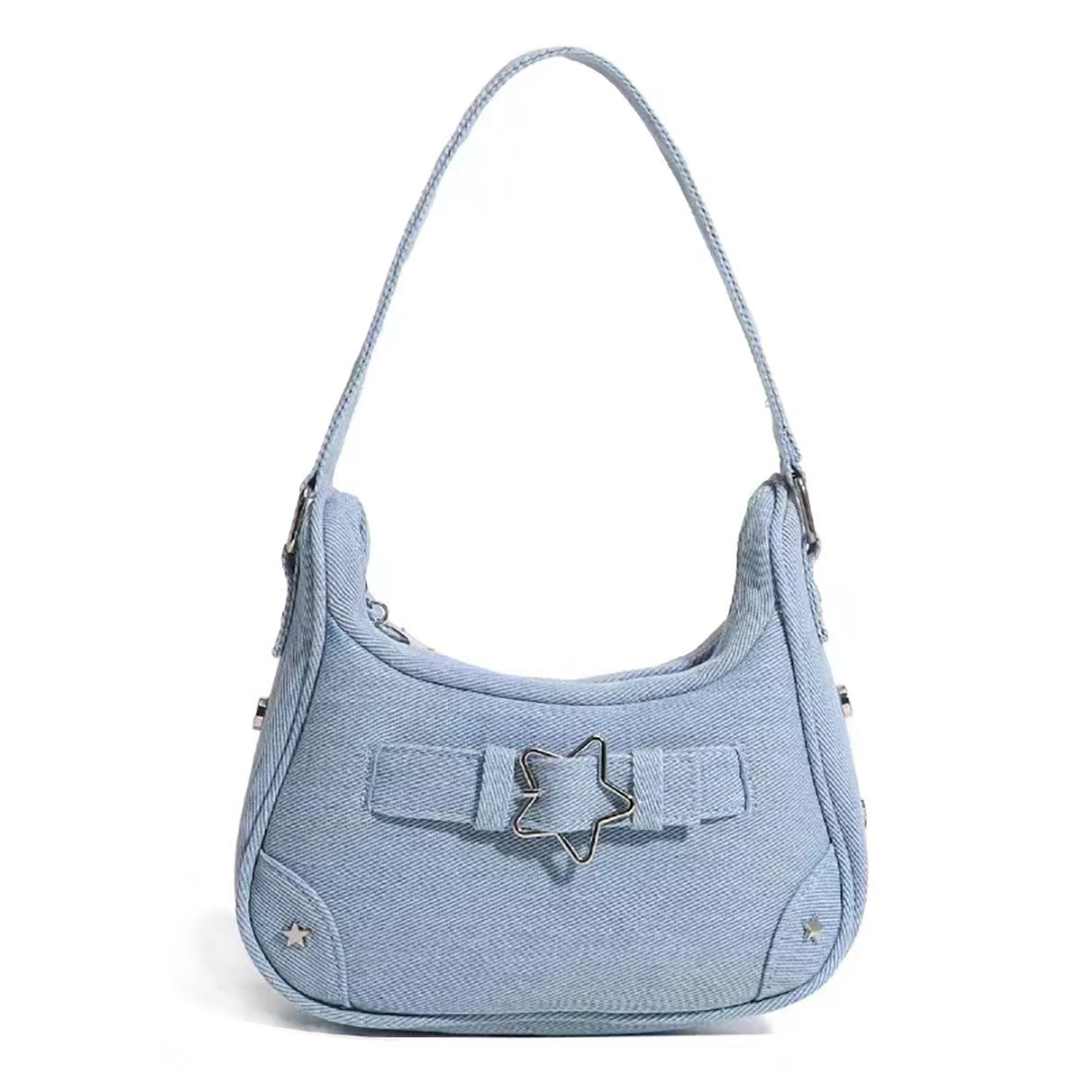 ELOAL Stylish Denim Shoulder Bag for Trendy Girls