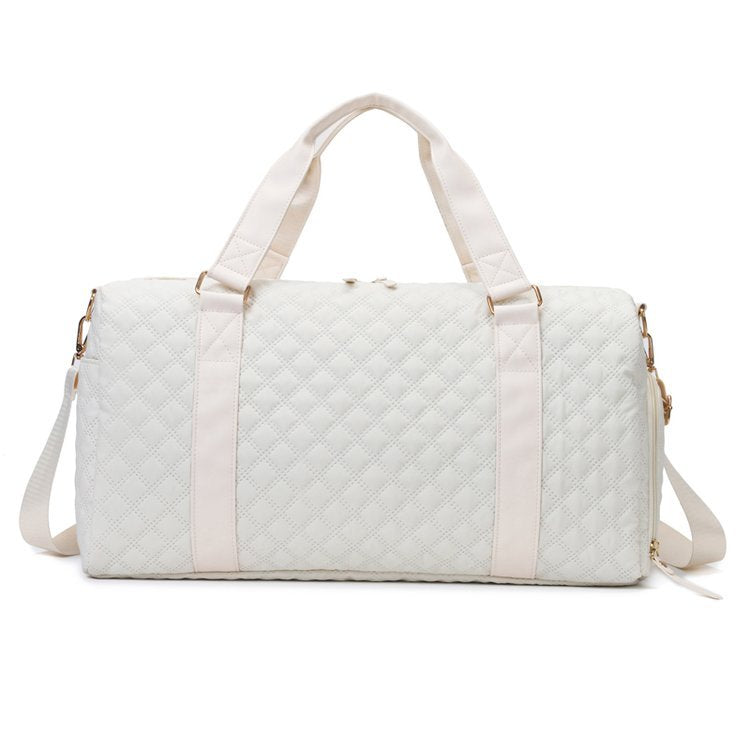 ELOAL Stylish Diamond Quilt Gym Duffel Bag