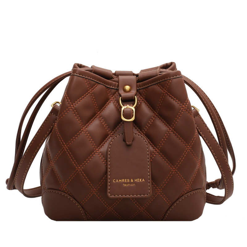 ELOAL Stylish Embroidered Bucket Crossbody Bag for Women