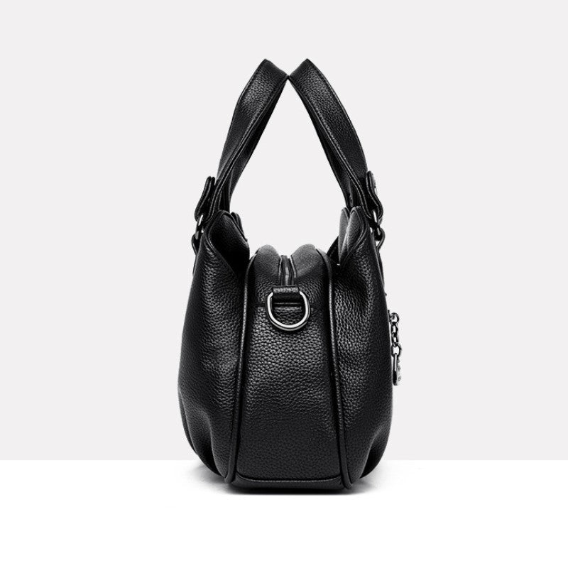 ELOAL Stylish Structured Handbag for Women in Pebbled Faux Leather