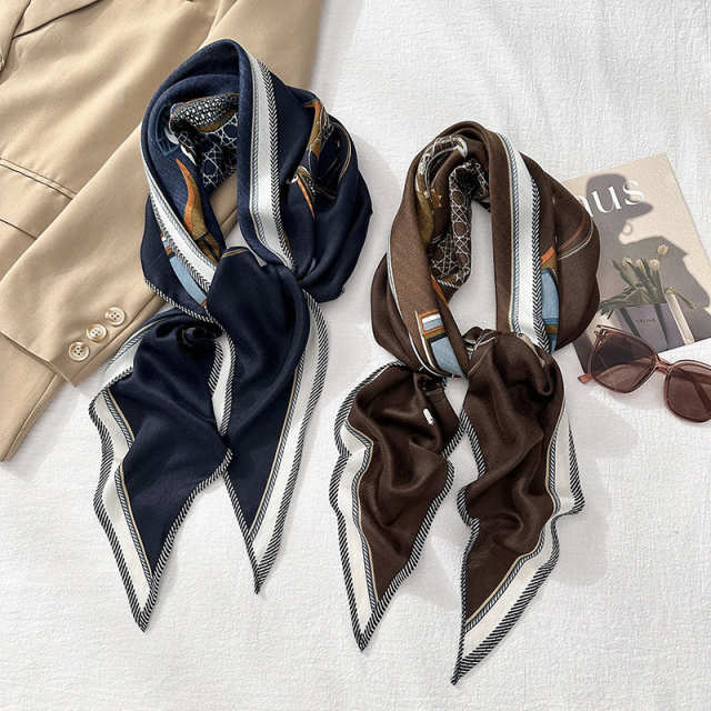 ELOAL Stylish Herringbone Pattern Triangle Scarf for Fashionable Looks