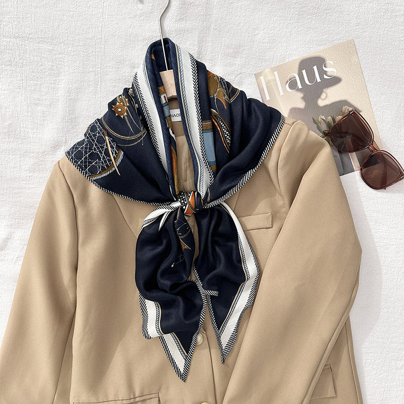 ELOAL Stylish Herringbone Pattern Triangle Scarf for Fashionable Looks