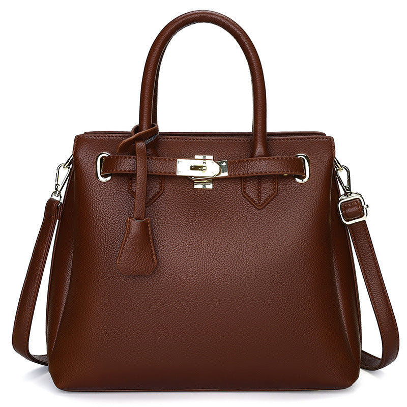 ELOAL Stylish Retro Lychee Pattern Handbag for Women