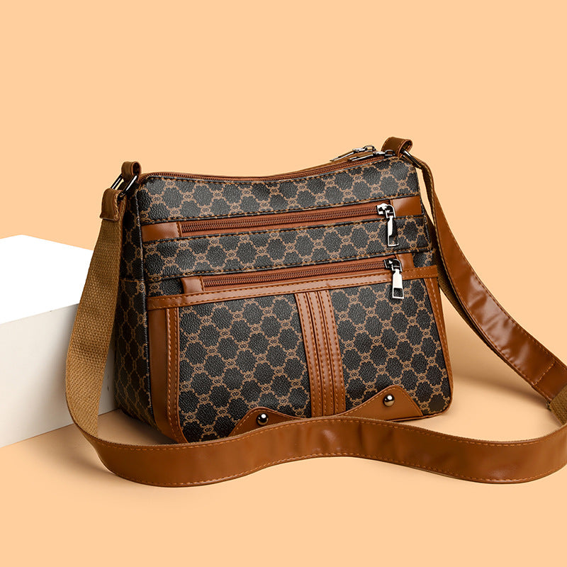 ELOAL Stylish Splicing Pattern Shoulder Bag for Fashion Lovers