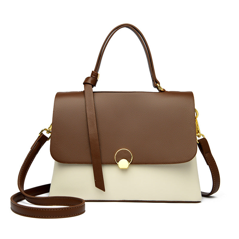 ELOAL Elegant Cowhide Pattern Handbag for Fashionable Women