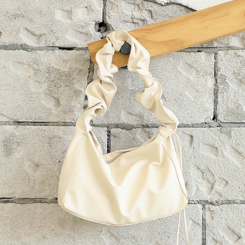 ELOAL Stylish Retro Pleated Shoulder Bag for Everyday Use