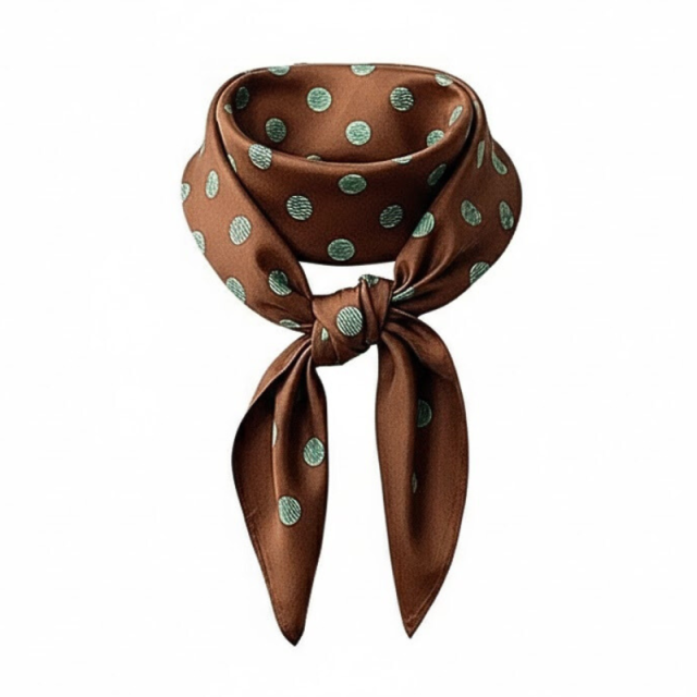 ELOAL Stylish Polka Dot Triangle Scarf for Fashionable Looks