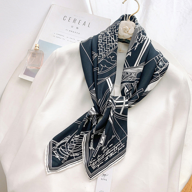 ELOAL Elegant Large Silk Scarf for Women - Stylish Fashion Accessory