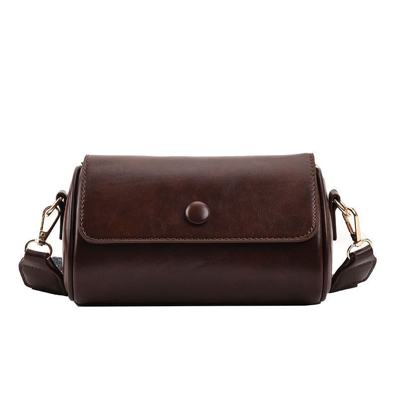 ELOAL Stylish Retro Cylindrical Crossbody Bag