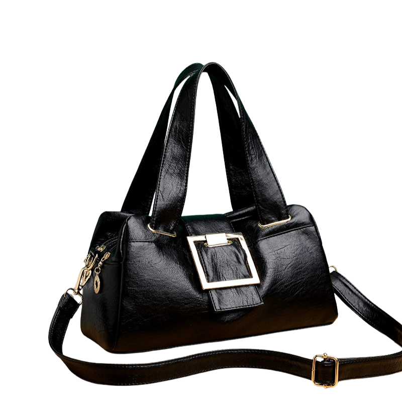 ELOAL Stylish Gilded Square Buckle Crossbody Bag