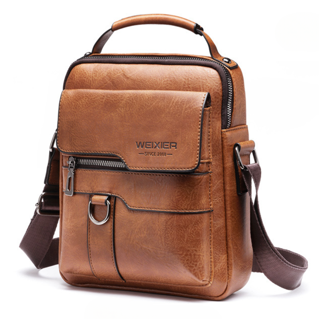 ELOAL Stylish Men's Retro Vertical Business Crossbody Bag