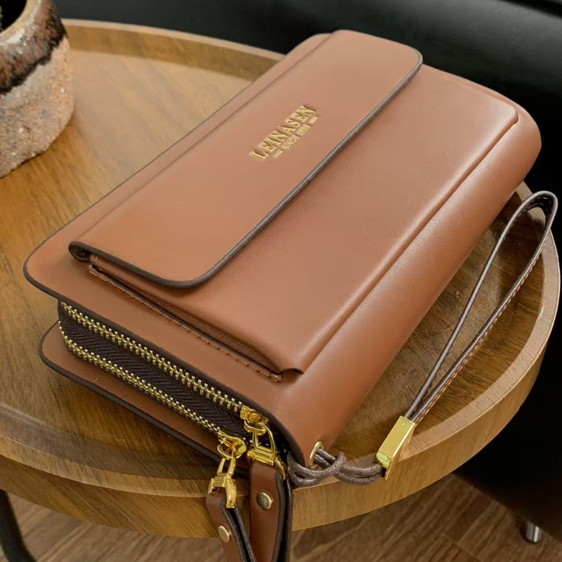 ELOAL Elegant Long Zipper Business Wallet for Men