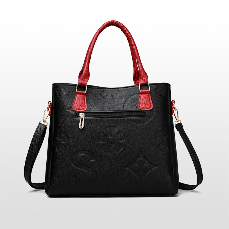 ELOAL Stylish Embossed Charm Tote Bag for Fashionable Everyday Use
