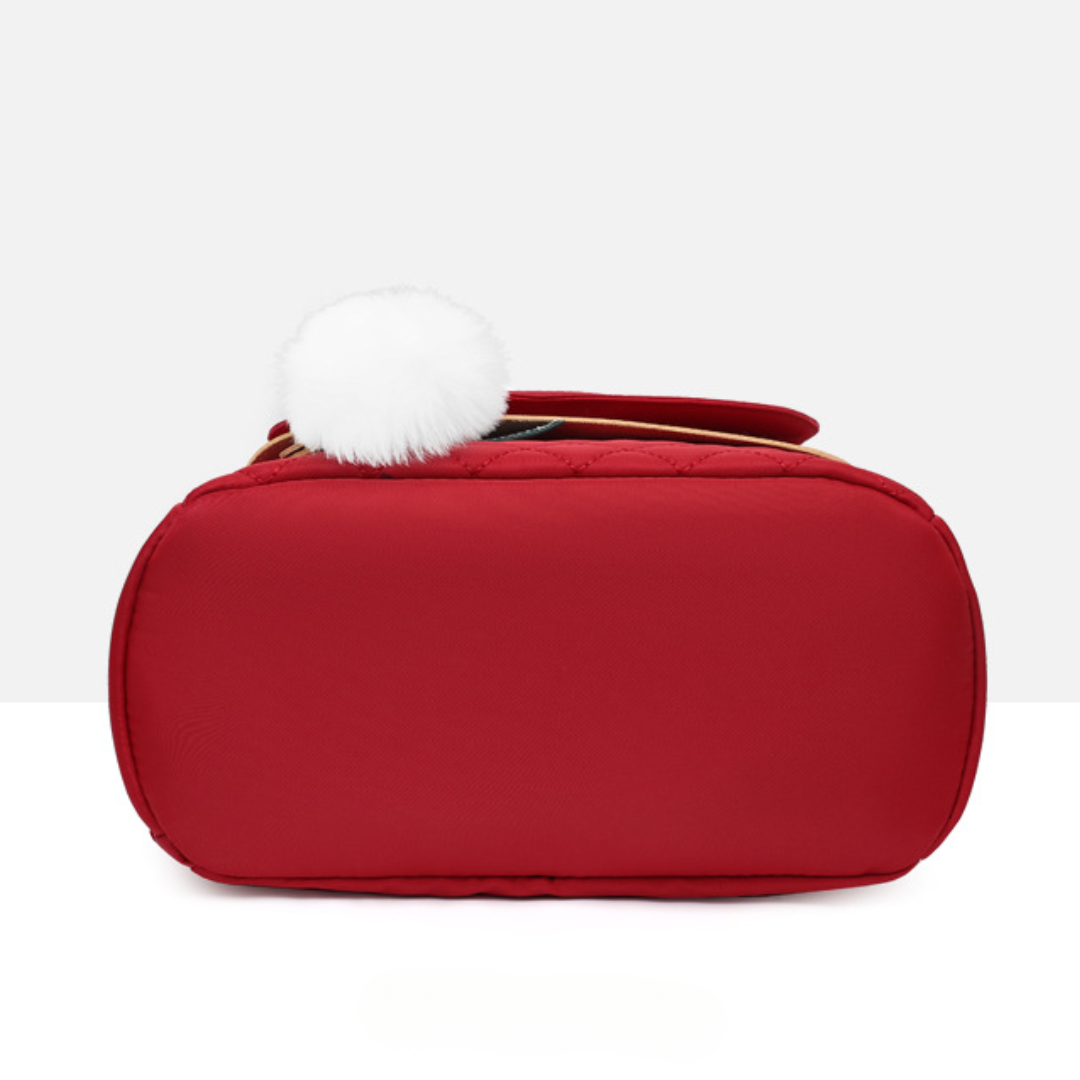 ELOAL Stylish Anti-Theft Canvas Travel Backpack with Diamond Pattern