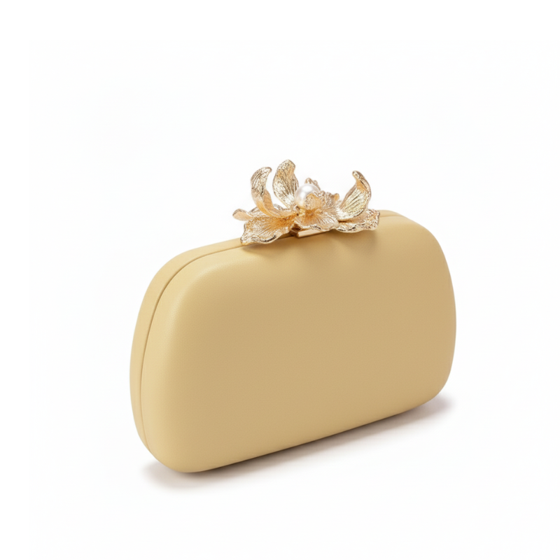 ELOAL Elegant Floral Pearl Clutch Bag for Stylish Events