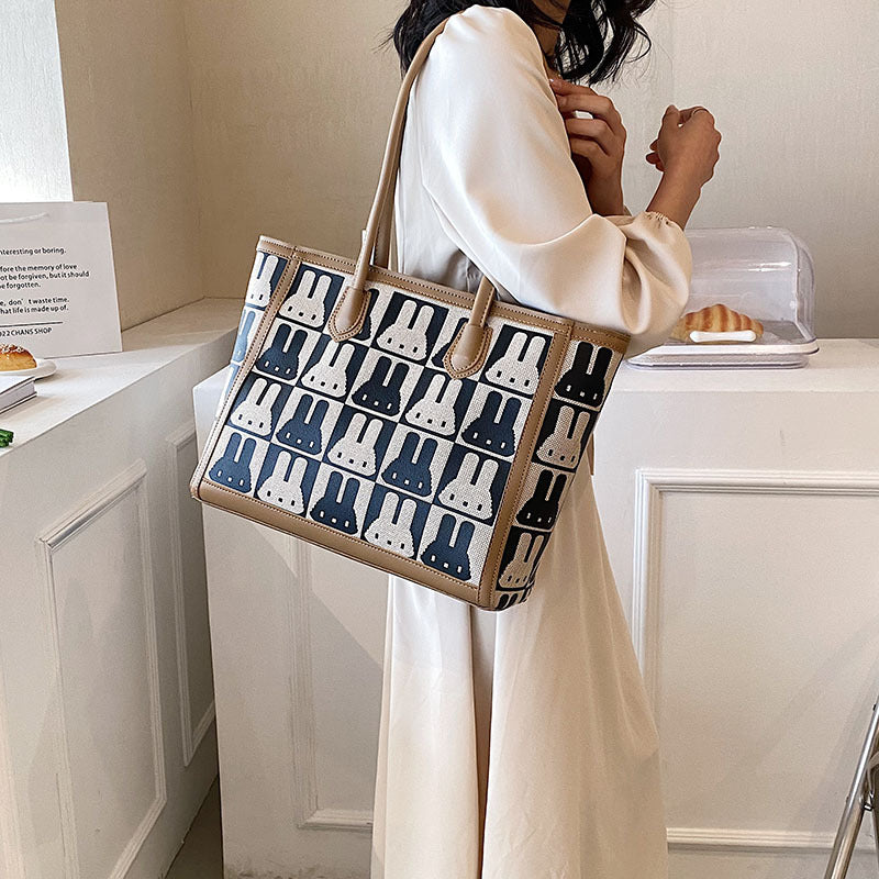 ELOAL Stylish Canvas Tote Bag for Women - Trendy College Carryall