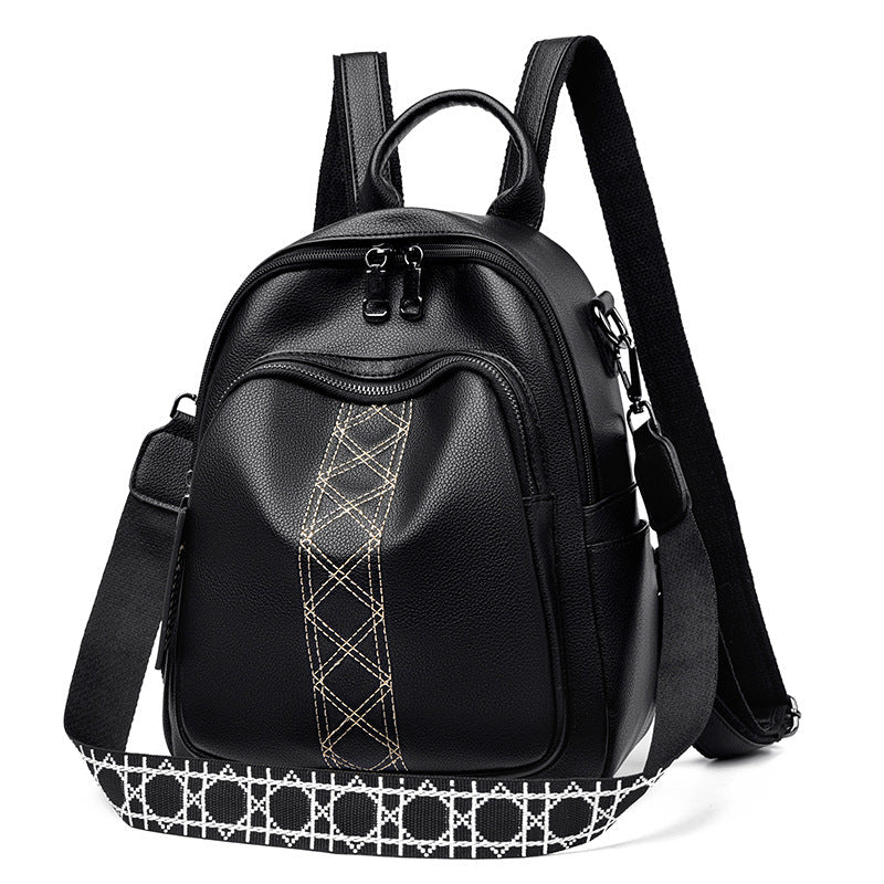 ELOAL Fashionable Women's Backpack with Litchi Pattern
