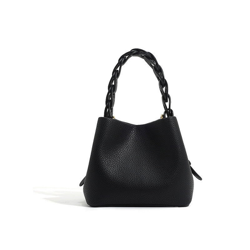 ELOAL Elegant Soft Leather Bucket Bag for Women - Stylish Handbag