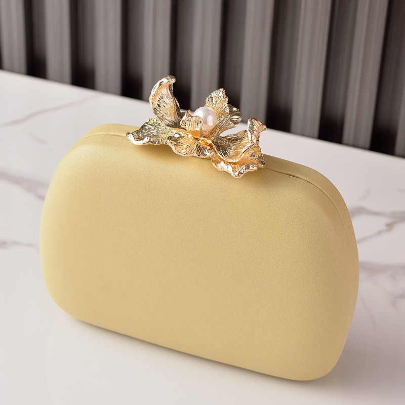 ELOAL Elegant Floral Pearl Clutch Bag for Stylish Events