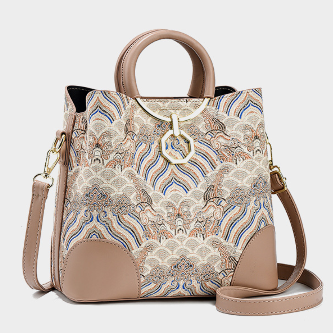 ELOAL Stylish Printed Textured Bucket Shoulder Bag