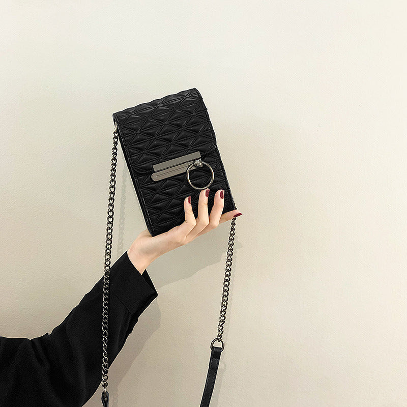 ELOAL Stylish Chain Mini Crossbody Mobile Phone Bag