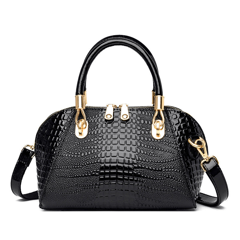 ELOAL Stylish Crocodile Pattern Handbag - Large Capacity Fashion Bag