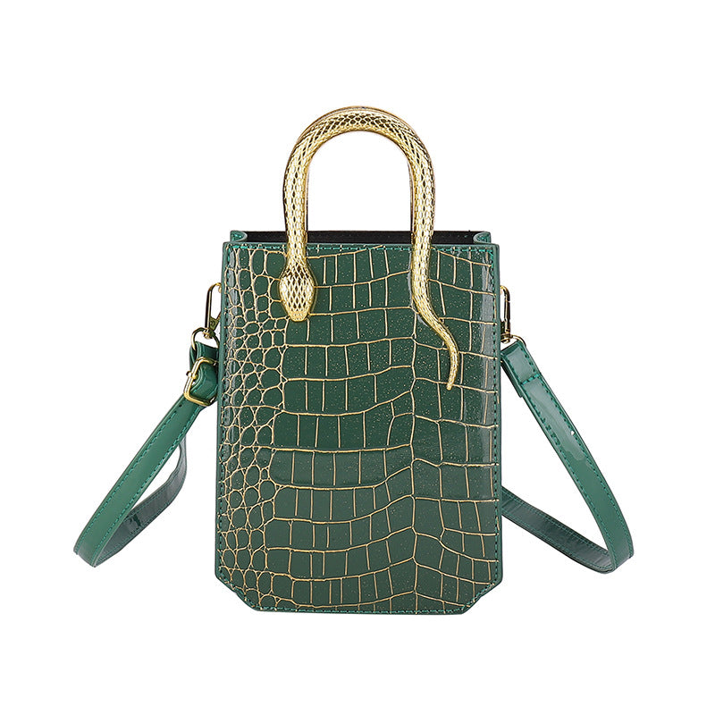 ELOAL Elegant Crocodile Pattern Handbag - Stylish and Trending Accessory