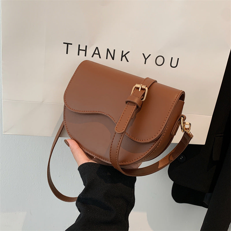 ELOAL Stylish Retro Saddle Crossbody Bag for Autumn Fashion