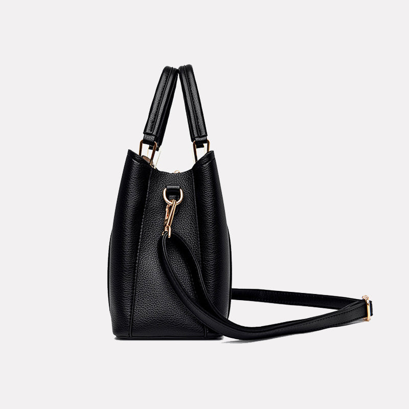 ELOAL Elegant Women's Soft Leather Tote Bag Luxury Designer