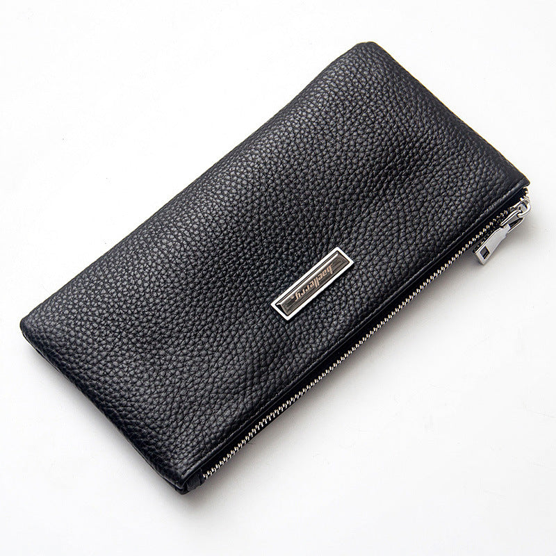 ELOAL Stylish Men's Long Zipper Wallet for Everyday Use