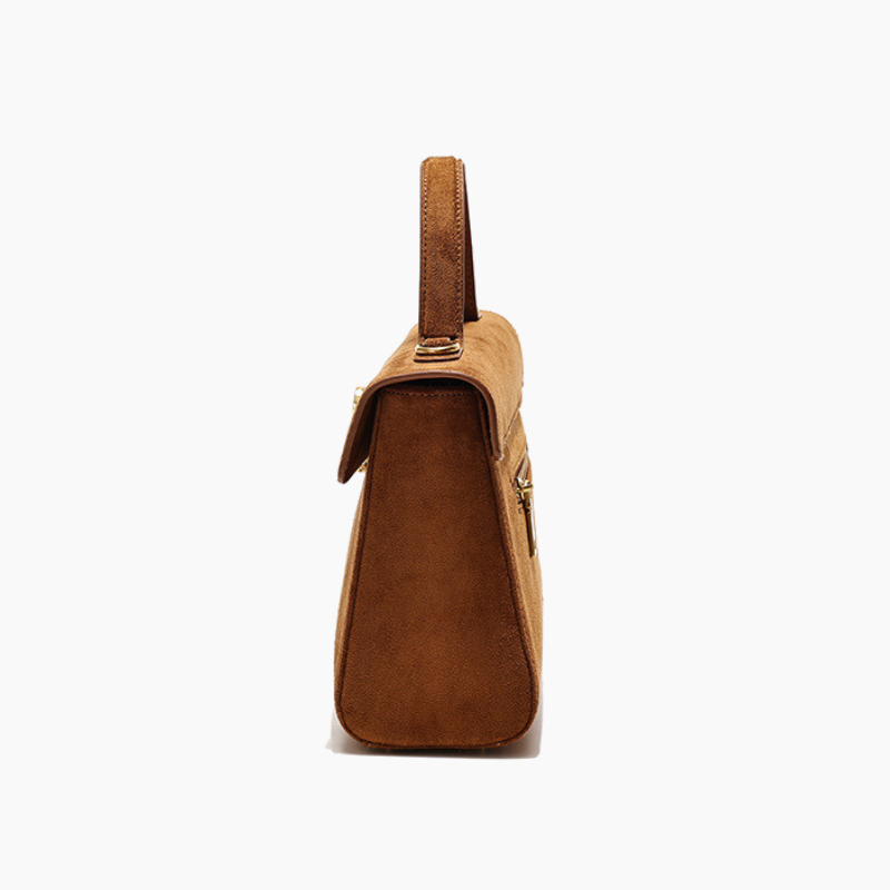 ELOAL Elegant Retro Suede Handbag - Stylish Fashion Accessory