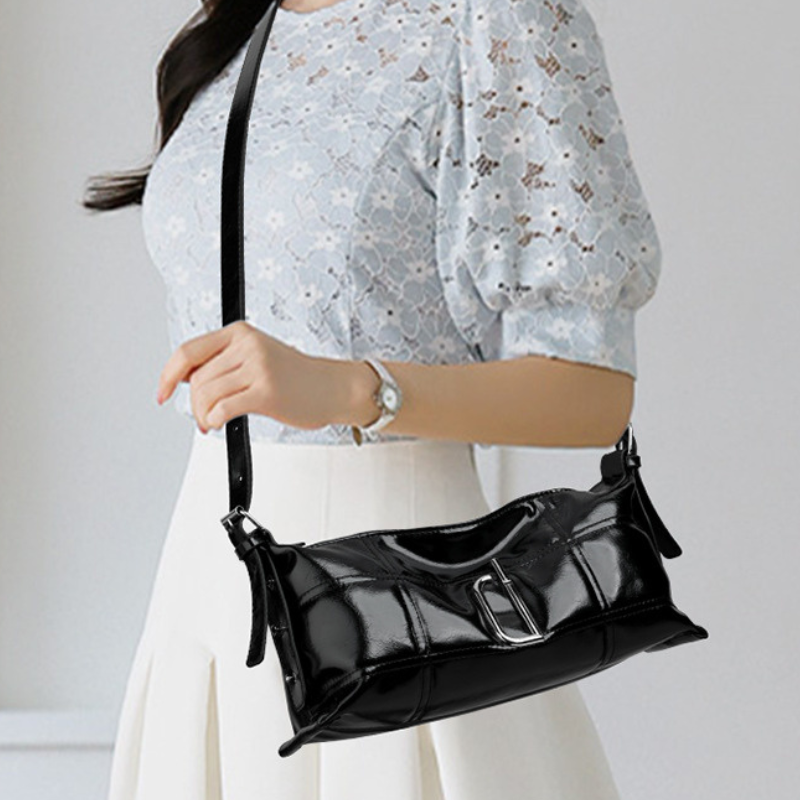 ELOAL Stylish Crackle Texture Shoulder Bag