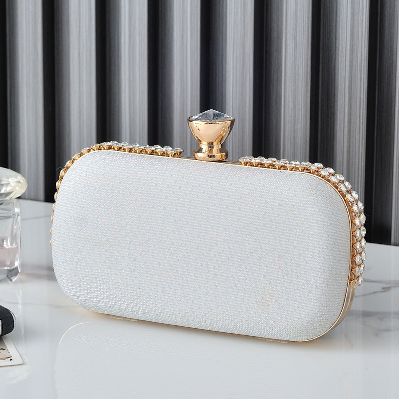 ELOAL Elegant Diamond-Studded Evening Clutch Bag