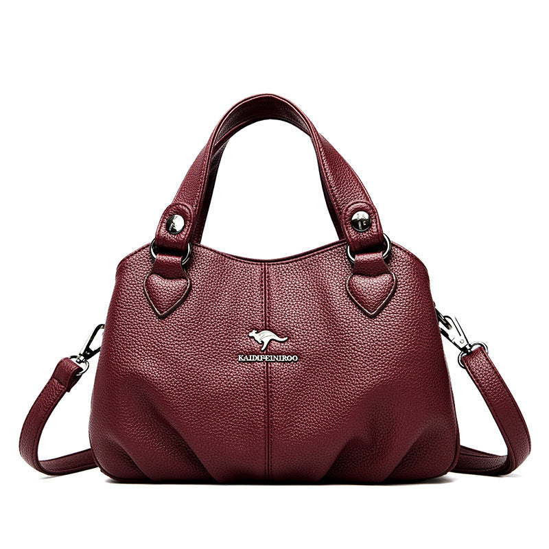 ELOAL Stylish Structured Handbag for Women in Pebbled Faux Leather