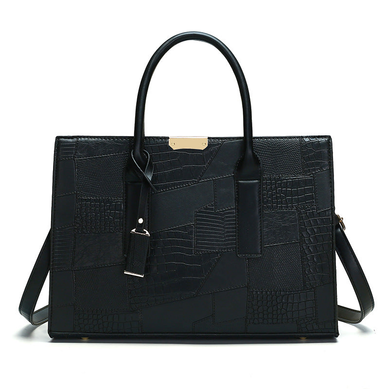 ELOAL Stylish Vintage Embossed Leather Tote Bag