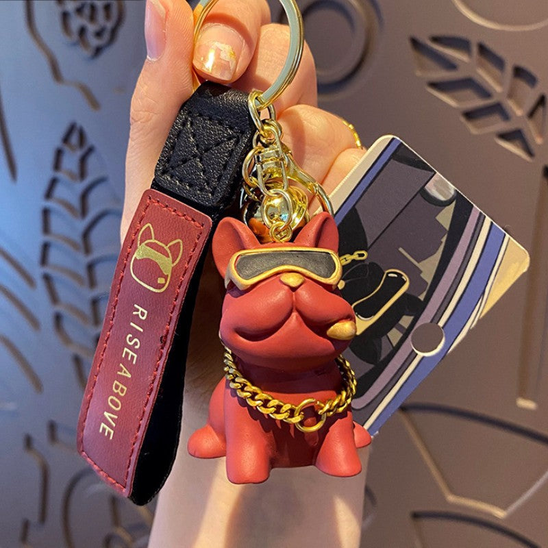 ELOAL Stylish Bulldog Bag Charm for Trendy Accessories