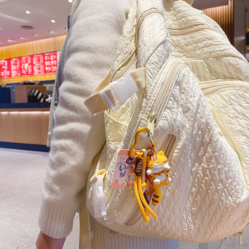 ELOAL Stylish Lucky Cat Resin Bag Charm for Trendy Accessories