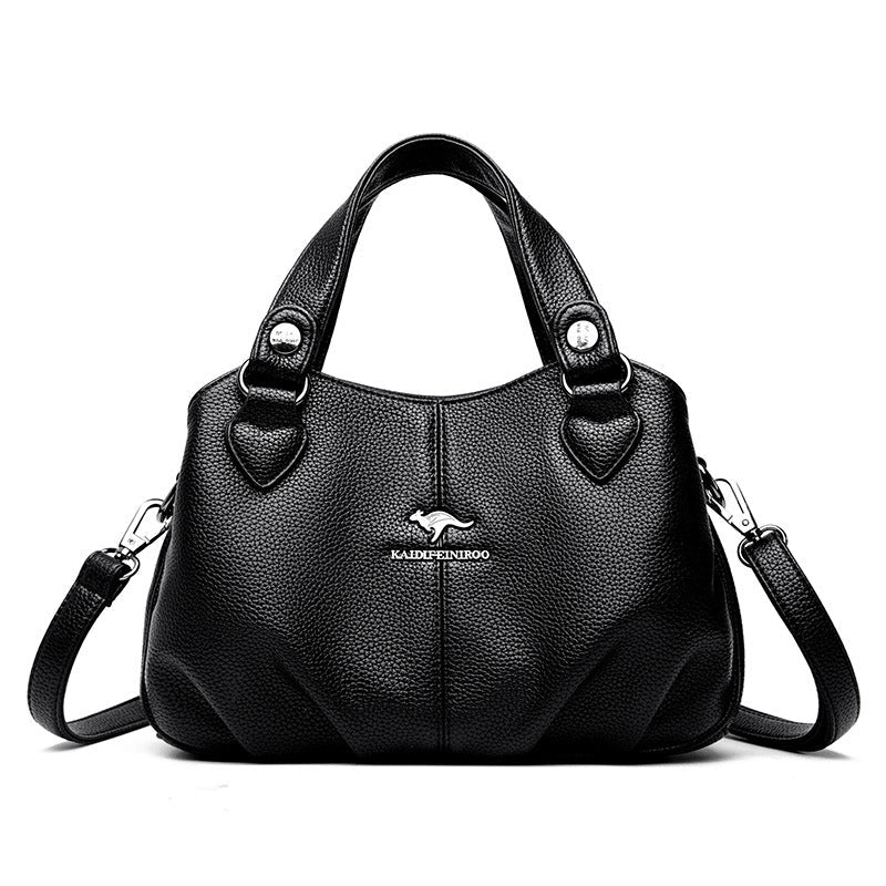 ELOAL Stylish Structured Handbag for Women in Pebbled Faux Leather